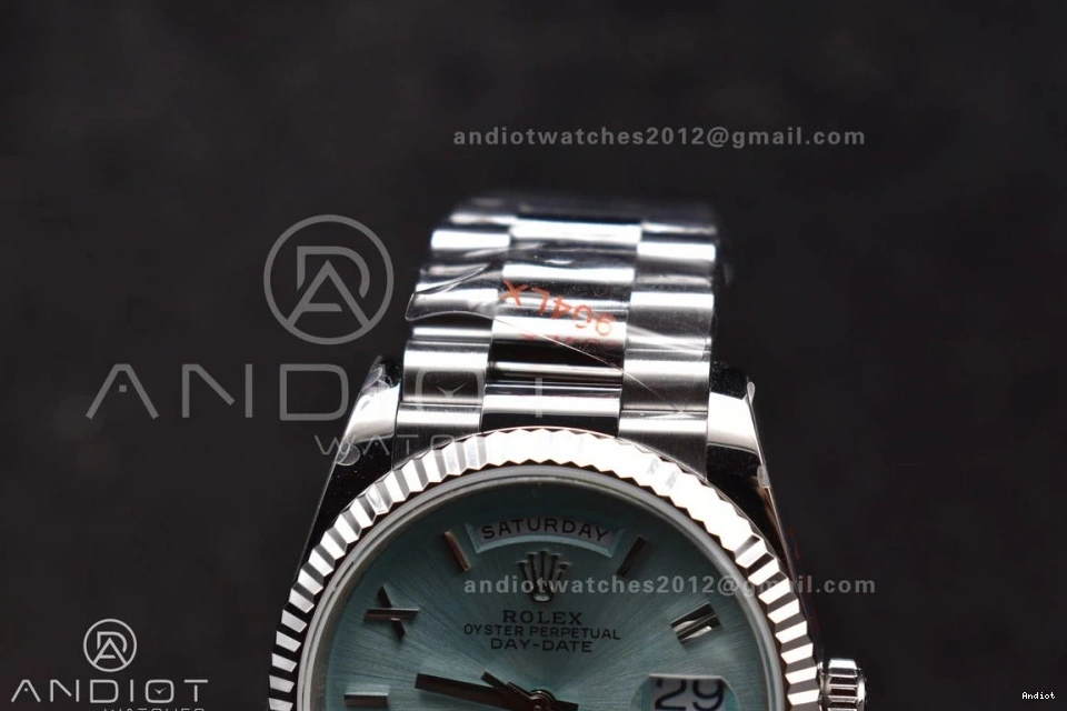 Bracelet on Edition (Gain V5 Weight) vr3255 Light Roman SS 36 904L Best DayDate Steel Dial President Blue QF 0308